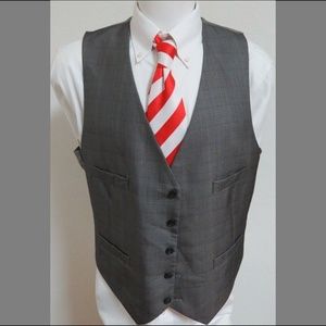 Sz XL Plaid Kenneth Cole Mens Poly #76S Suit Vest